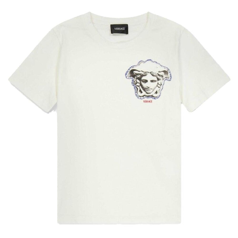 Versace Childrens/Kids Essentials Logo T-Shirt / White